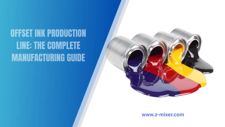 Full offset ink production line featuring high-speed dispersers and three-roll mills by Z-MIXER TECH